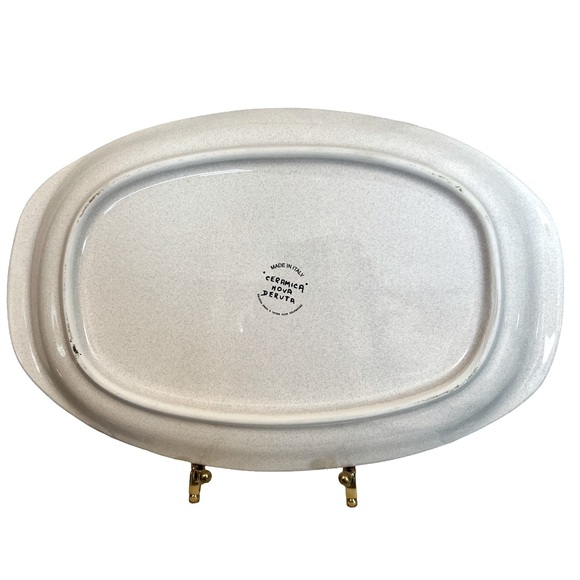 Ceramica Nova Deruta Italy Pottery Hand Painted Oval Serving Platter Tray EUC - Picture 4 of 5